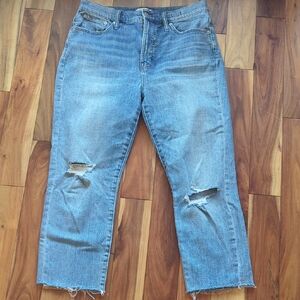 Madewell Light Blue Distressed Perfect Vintage Jeans